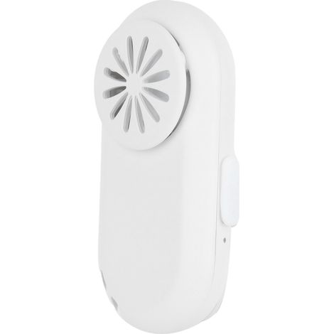 Mini ventilateur USB portable sans mains, pince clipable silencieux, brise fraîche pour bureau maison voyage extérieur, cadeau été, blanc (1/5)
