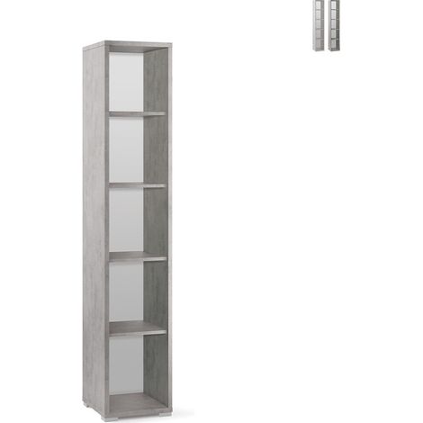 Mobile colonna 4 ripiani h199 l39 p41 cm colore cemento db381k sarmog - Sarmog (1/4)