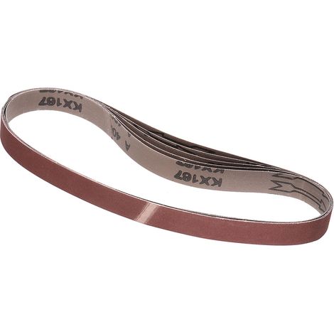 5pcs Bandes de ponçage 25mm x 765mm Grain 400 pour ponceuse à bande (1/5)