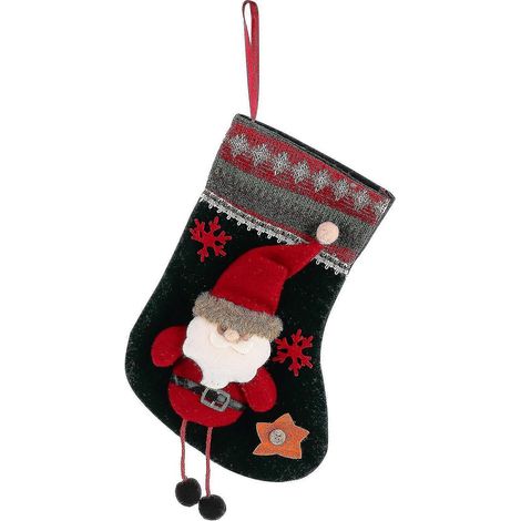 Calcetines navideños, bolsas de regalo de dulces navideños, decoración para colgar en el árbol de Navidad, chimenea (1/2)