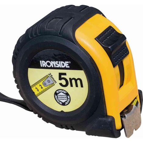 Rollbandmaß mit Stop 5 m, 25 mm Band, gu mmiert (1/4)