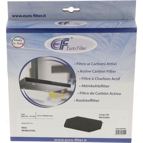 Filtre charbon LongLife FIL700 AMC025 C00321399 480122101068 FKS491 Eurofilter (1/5)
