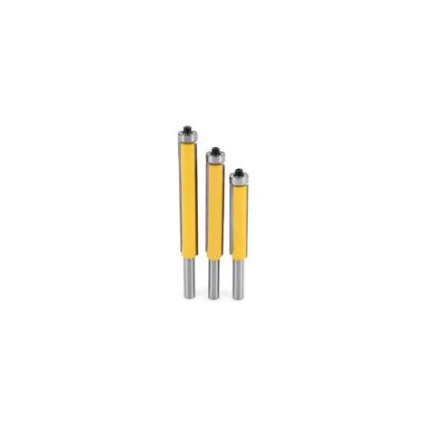 – 3er-Set 8-mm-Kopierfräser – Hartmetall für präzise Schnitte – Schnittlänge 50/63/76 mm – Für Massivholz und MDF – Crezuo (1/4)