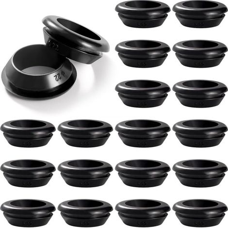 Gummikabeldurchführungen – 20er-Packung, 18 mm Innendurchmesser / 22 mm Außendurchmesser, elektrisch dicht