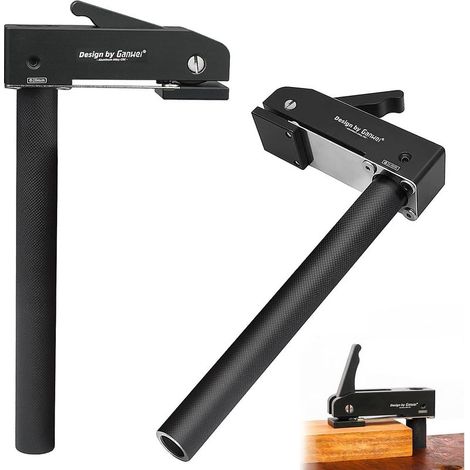 XNZMYN 2 Pièces Serres-joints de Maintien à Dégagement Rapide 20 mm, Ensemble Serre Joint Menuisier Réglable, Noir (1/5)