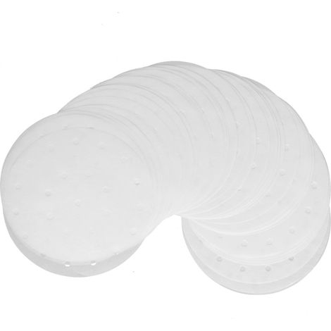 100 feuilles de papier absorbant antiadhésif rondes pour barbecue, pour friteuse et poêle à frire (18 cm) (1/5)