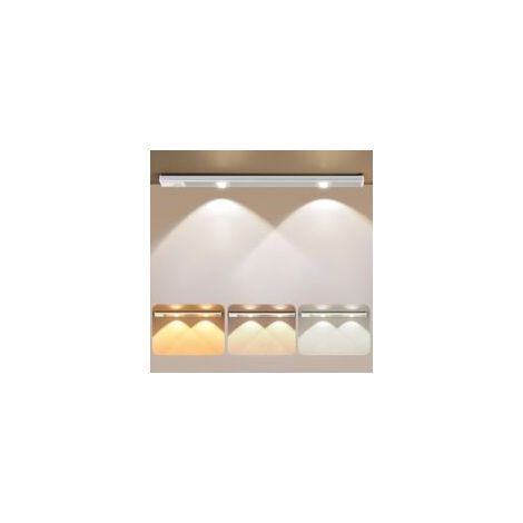 Lampe de placard LED rechargeable 6000K – Autonomie 6h – Détecteur de mouvement 120° – Installation facile avec ruban adhésif 3M