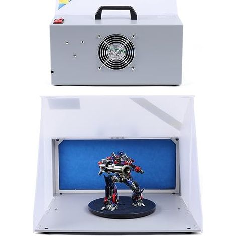 Cabine professionnelle d'aérographe Mini système d'aspiration Cabine de peinture Boîte de pulvérisation, Absorbeur de ventilateur pour modélisme (1/5)