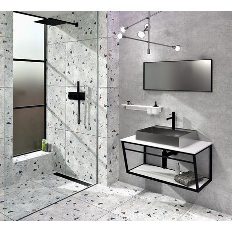 Ensemble de salle de bain SKA 90, noir mat
