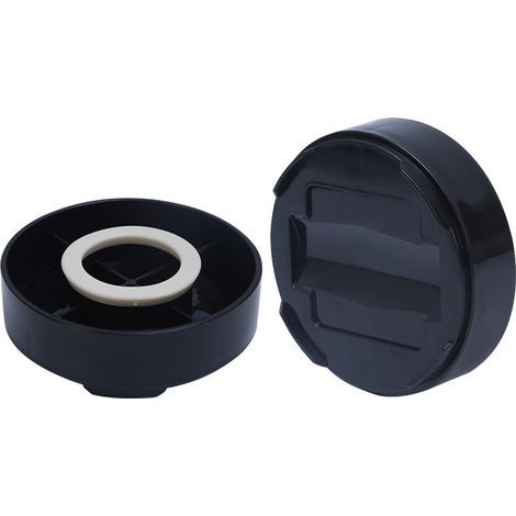 Confezione da 8 rialzi trasparenti per letto/rialzi per mobili/gambe per mobili, liberamente agganciabili per aggiungere l'altezza desiderata, colore nero. (1/4)