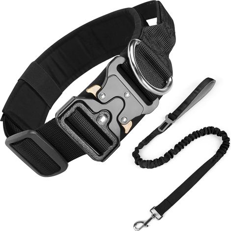 Filiyano-Collier tactique pour chien wxsp avec poignée, collier réglable en polypropylène avec boucle métallique, rembourré, collier tactique pour (1/5)