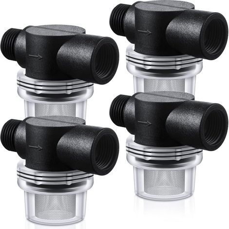 Set mit 4 Wasserpumpenfiltern, 1/2"-Schraubfilter mit 50er Edelstahlgewebe, kompatibel mit WFCO- oder Shurflo-Pumpen (1/5)
