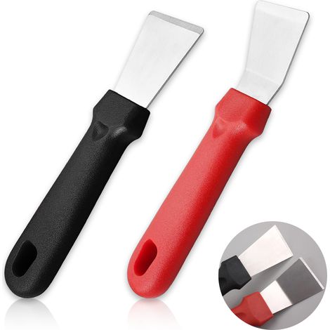 Scraper Cuisine - Acier Inoxydable - Pour Four - Plaque De Cuisinière - Congélateur - 2 Pièces (Droit + Courbé) (1/5)