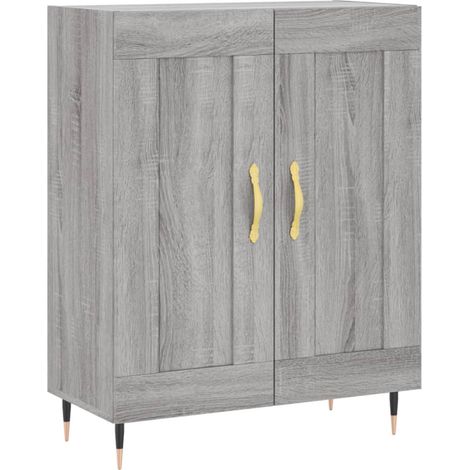 Credenza cassettiera mobile contenitore organizer cucina soggiorno salotto sonoma 695 x 34 x 90 cm legno ingegnerizzato grigio 020036442