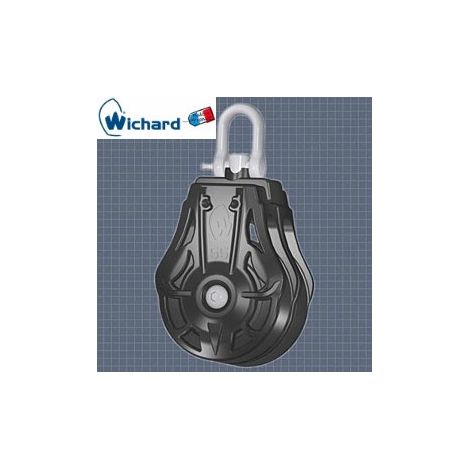 Poulie double émerillon/manille Ø45 inox 316L wichard (1/2)