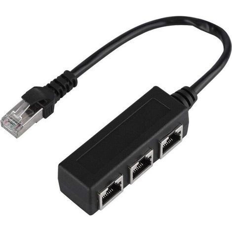 Ethernet Extension Cable, 8 Inch Cable Extension Include Ethernet RJ45 Coupler 1 Male to 3 Female LAN Ethernet Network Adapter Cable Ethernet Extension Cable (1/4)