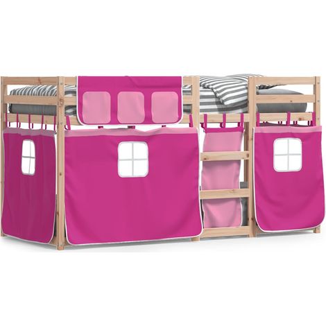 Maison Exclusive - Letto a Castello senza Materasso Rosa 90x190 cm Legno di Pino
