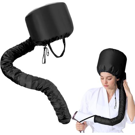 1 Casque De Séchage, Tuyau 101,6 Cm, Ouverture 11,4 Cm, Matériau Imperméable, Pour Sèche-Cheveux Standard, Usage Domestique Et Salon