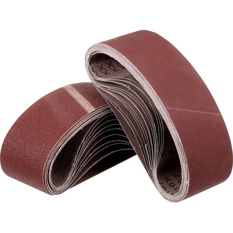 Lot de 21 bandes abrasives de 7,6 x 45,7 cm - Grain 40/60/80/120/180/240/320 - Pour ponceuse à bande, meulage du métal, travail du bois (1/5)