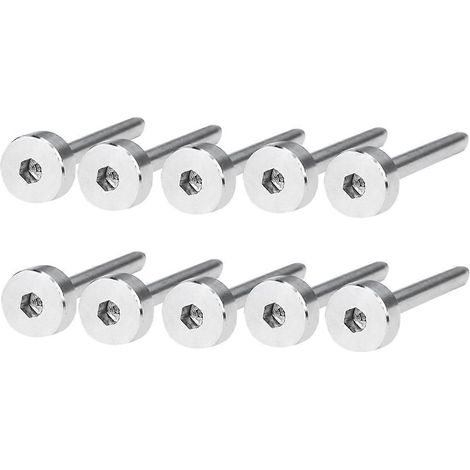 10 Paar 1/8 Zoll unsichtbares Kabelgeländer-Set mit Pressspanner und Bolzenende