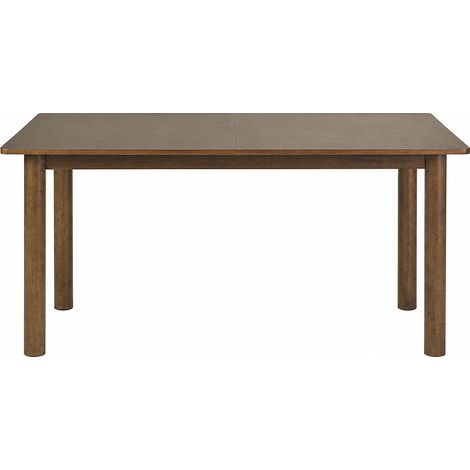 Tavolo allungabile con allunghe integrate rettangolare legno scuro noce L160-210 cm CLAUDIE (1/5)