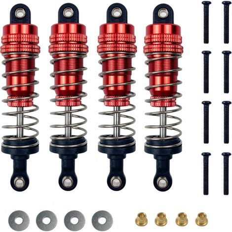 Für MN86K, MN86KS, MN86, MN86S, MN G500 1/12 Modellauto-Upgrade-Teile, ferngesteuerte Stoßdämpfer aus Metall, rot