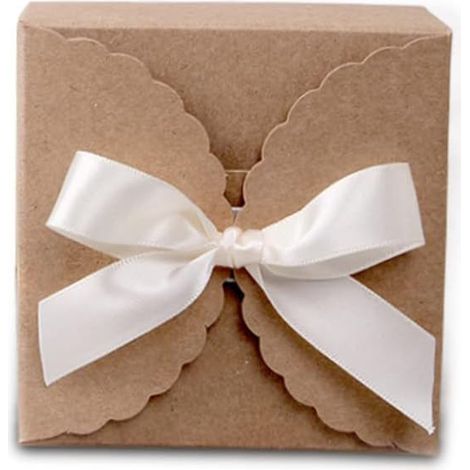 30 boîtes à bonbons en papier kraft pour cadeaux de fête, mariage, baby shower, anniversaire, petits cadeaux (marron) (1/5)