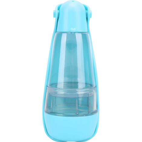 Gourde pour chien portable avec pelle à déjections et sac de rangement (bleue) (1/5)