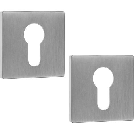 Quadratischer Rosetteneinsatz für Innentürgriffe, Silber, Kuchinox (1/3)