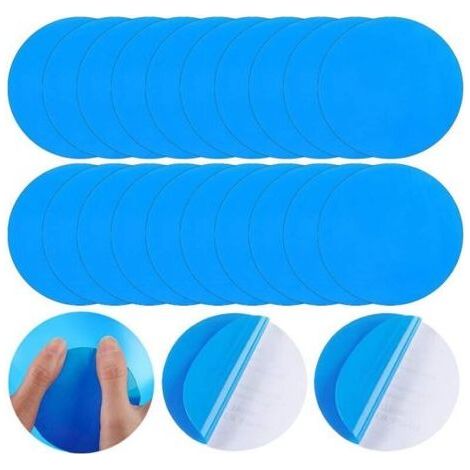 Lot de 20 rustines autocollantes en PVC pour réparation de matelas gonflables et piscine (1/5)