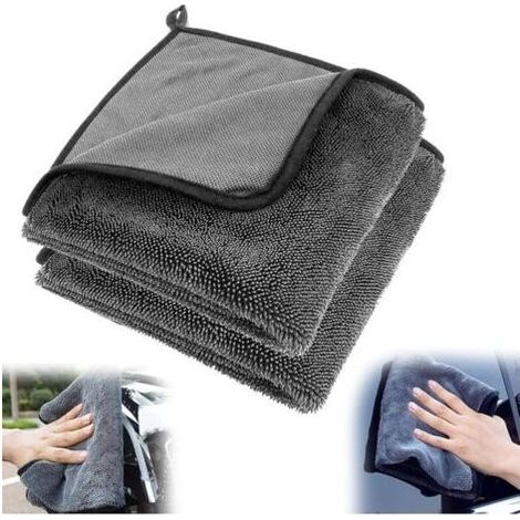 90x60CM Une serviette de voiture en queue de cochon épaissie en microfibre de - Total Clean Chiffon Microfibre (1/4)