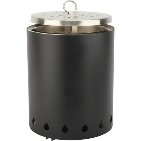 Online Store Poêle à bois coupe-vent pour extérieur, Acier Inoxydable pour extérieur et terrasse (noir) (1/4)