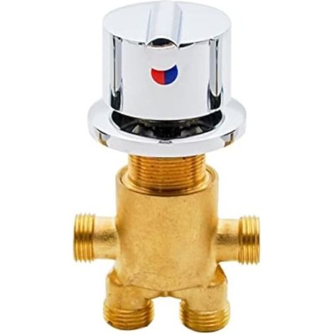 Robinet Baignoire Mélangeur De Bain Robinets De Douche Salle De Bains Robinet Eau Chaude Froide En Laiton Massif Mitigeur Robinet Trou Feuille Poignée Mélangeur (1/4)