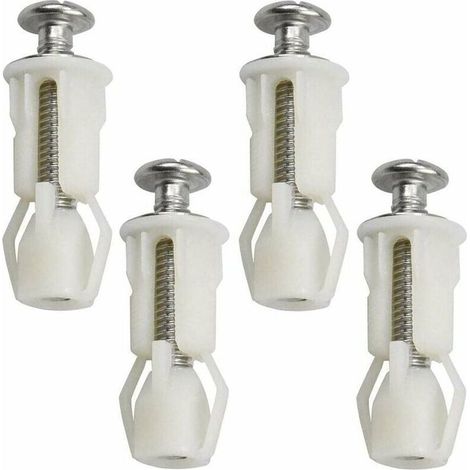 YMYNY 4pcs Abattant Wc Vis Fixation D'Expansion Vis ècPour Couvercle De Toilette Fixation Abattant Vis Fixation Sur Le Dessus Du SiècGe De Toilette CharniècRes Vis Fixation De Trou PiècCes De Rechange (1/4)