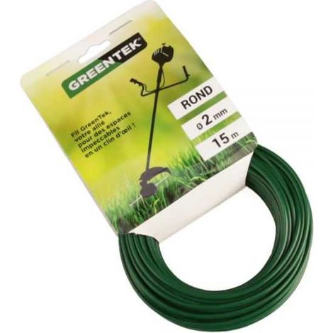 Fil débroussailleuse Rond 2 mm x 15 m Greentek (1/4)