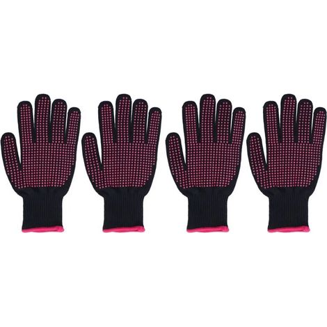 Lot de 4 gants résistants à la chaleur et anti-brûlures avec protection en silicone (1/4)