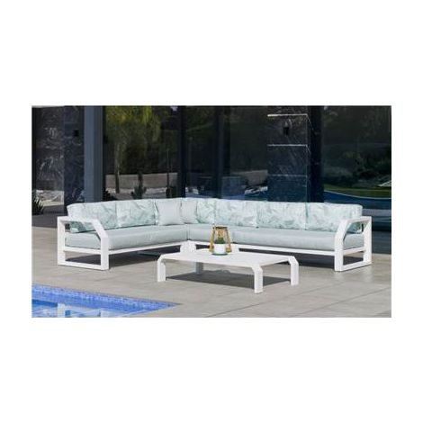 Hevea Antinea CC8 Ensemble de jardin blanc aluminium (1/4)