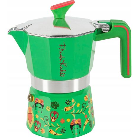 Pedrini 3TZ FRIDA KAHLO cafetière vert intense 3 tasses