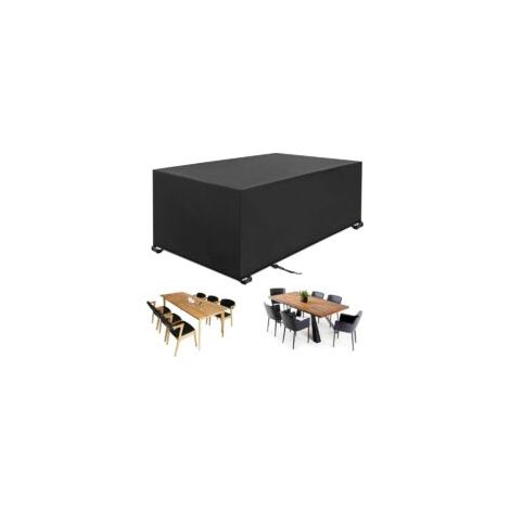 Housse Salon Jardin, Couverture de Protection Meubles Bâche Salon de Jardin Imperméable Anti-UV,pour Ensembles de Table et de Canapé avec Corde et Boucle Verrouillage 420D Oxford Bache Table Exter- Cr (1/4)