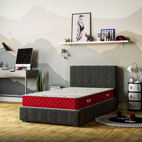 Matelas 90x190 ROSSO Hauteur 25cm Rosso (1/5)