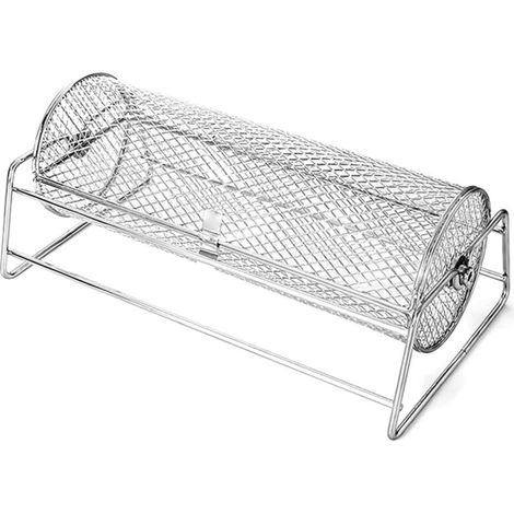 Panier de Barbecue en Acier Inoxydable pour Rôtisserie, Cage Roulante Rôtir, Accessoire Une Cuisson Uniforme - (1/5)