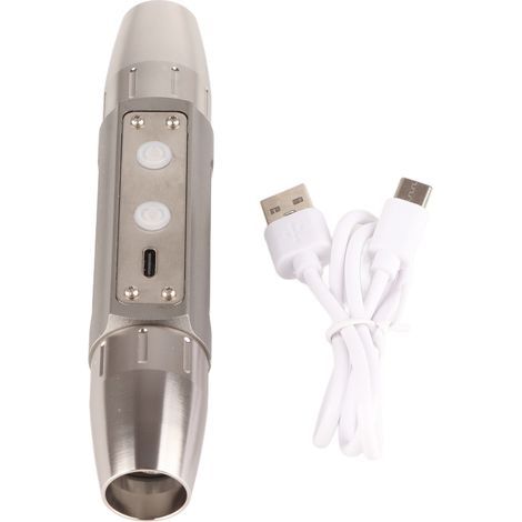 Flashlight UV - 365 nm et 395 nm - Lampe Torche Électrique Double Extrémité pour Détection Fluorescente - 6 Sources Lumineuses - 1 Pièce (1/4)
