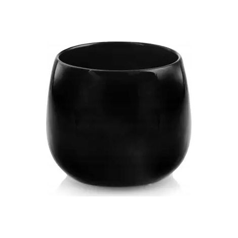 Coprivaso in ceramica, palla nera, 15 cm