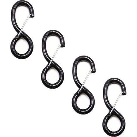 Lot de 4 crochets à cliquet robustes de rechange pour sangles d'arrimage à cliquet et sangles à cliquet, crochet en S avec verrou 38 mm x 1500 kg