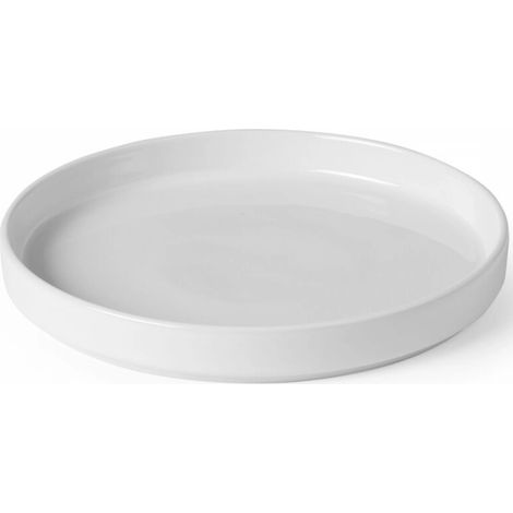 Piatto OSLO con bordo alto, bianco, 200 x 25 mm - set da 6