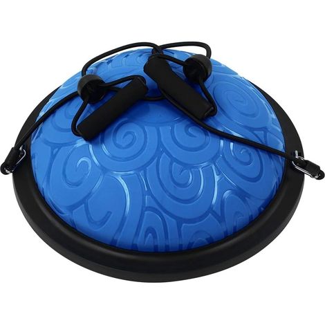 Yogahalbkugel 46 cm mit 2 Widerstandsbändern – Balancetrainer – Core-Training – Stabilität (1/5)