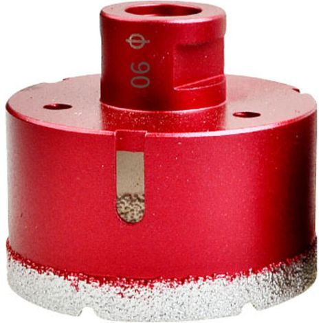 Foret diamanté avec filetage M14, foret à trous creux brasé haute performance pour carrelage/granit/marbre/porcelaine/verre/céramique (90 mm) (1/5)