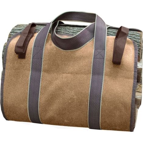 Porte-bûches de Bois de Chauffage - Toile Sac À Bûche Cheminée Sac de Rangement de Bûches pour Transport Facile (1/5)