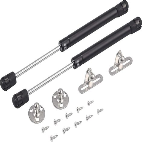 Juego de 2 amortiguadores de gas hidráulicos, de aleación de aluminio, ajustables, para puertas de armarios de cocina. (1/5)