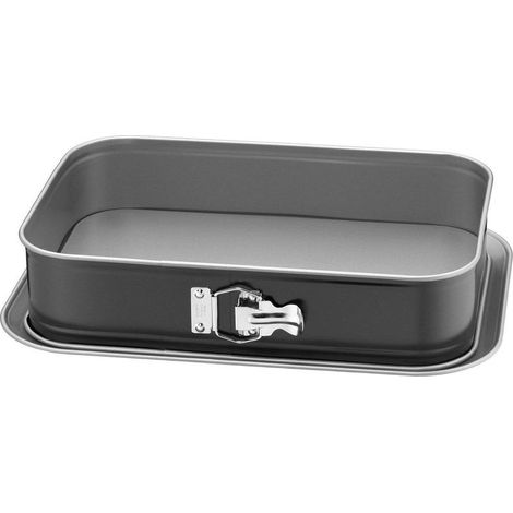 Moule à gâteau rectangulaire à charnière avec revêtement antiadhésif (1/5)